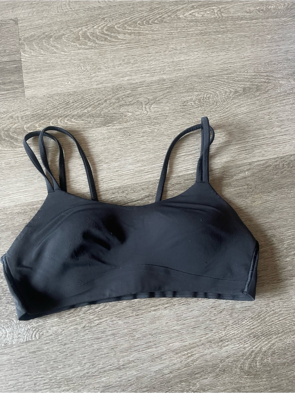 lululemon athletica Black Double-Strap Light Support Bralette No Size Tags - Picture 2 of 3